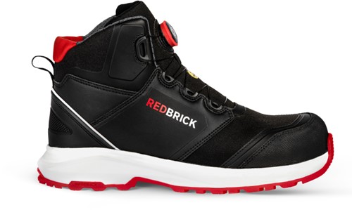 Redbrick Pulse Speed Lace Hoog S3 ESD 32326 - Zwart/Rood - 46