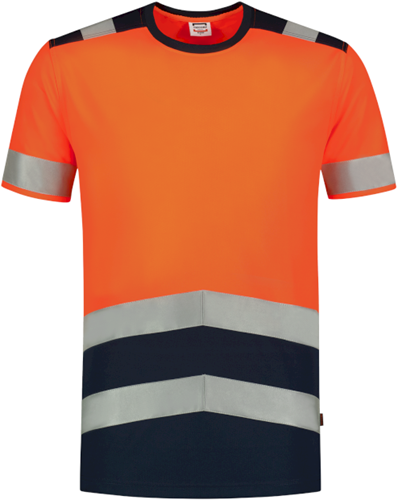 Tricorp 103006 T-shirt High Vis Bicolor - FluororangeInk XL