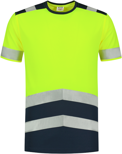 Tricorp 103006 T-shirt High Vis Bicolor - FluoryellowInk L