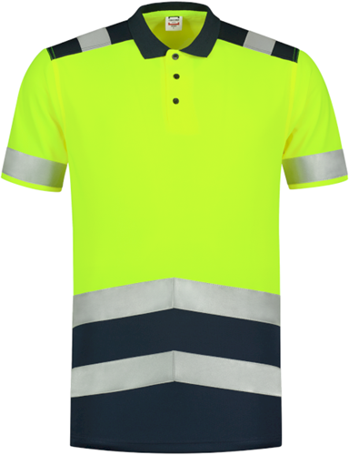 Tricorp 203007 Poloshirt High Vis Bicolor - FluoryellowInk 3XL