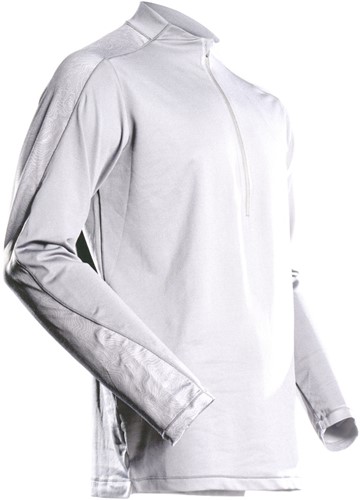 Mascot CUSTOMIZED 22681 T-shirt, lange mouwen, met korte rits - wit 06 5XL