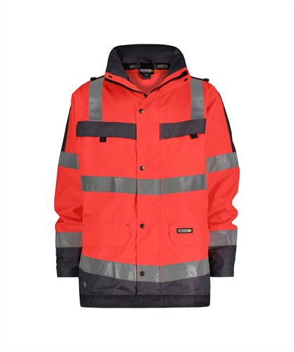 DASSY Atlantis 300346 PES 70 - FLUOROOD/CEMENTGRIJS STANDAARD 3XL