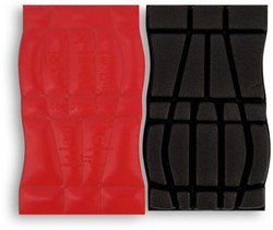 DASSY® Fides 25466 Gecertificeerde kniebeschermers (Type 2, level 1) Polyethyleen - ROOD/ZWART