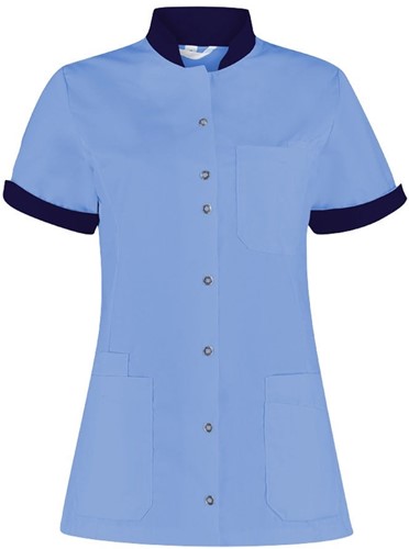Haen High Line damesjasje Mila met tricot mouwinzet - Petrol blue met donkerblauw contrast XS