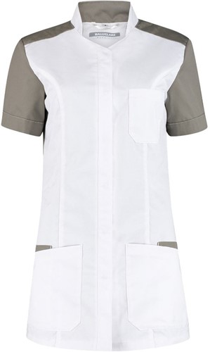 Haen High Line damesjasje Terra met tricot - Wit met olijfgroen contrast XS