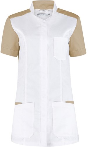 Haen High Line damesjasje Terra met tricot - Wit met khaki contrast XL