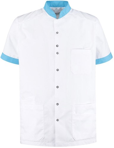 Haen High Line herenjas Milo met tricot mouwinzet - Wit met magic azur contrast XL