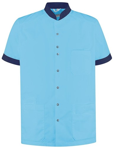 Haen High Line herenjas Milo met tricot mouwinzet - Magic azur met donkerblauw contrast XL