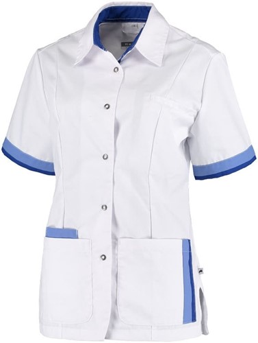 Haen Trend Line damesjasje Bente - Wit met metro blue en royal blue contrast S