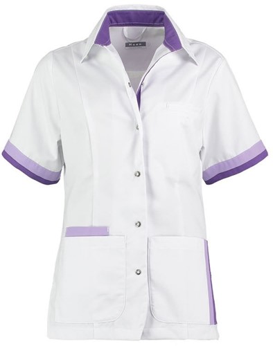 Haen Trend Line damesjasje Bente - Wit met lilac en petunia contrast 2XL