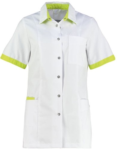 Haen Trend Line damesjasje Fijke - Wit met sulfur yellow contrast 3XL
