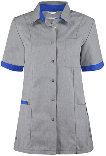 Haen Trend Line damesjasje Fijke - Grey cross met royal blue contrast L