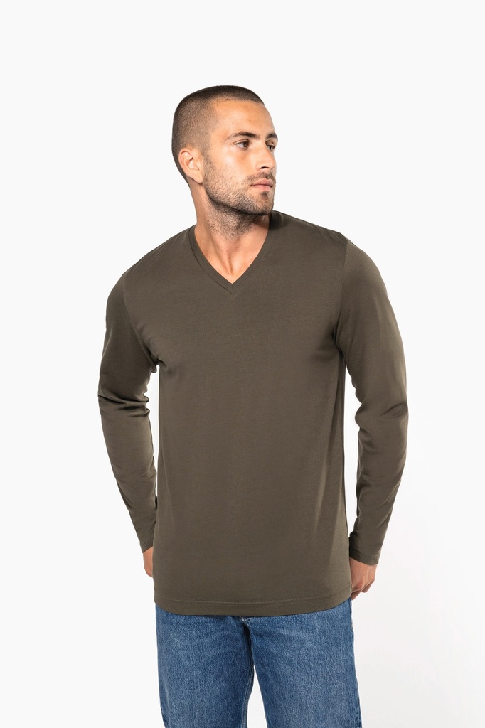 Kariban K358 - T-shirt V-hals lange mouwen