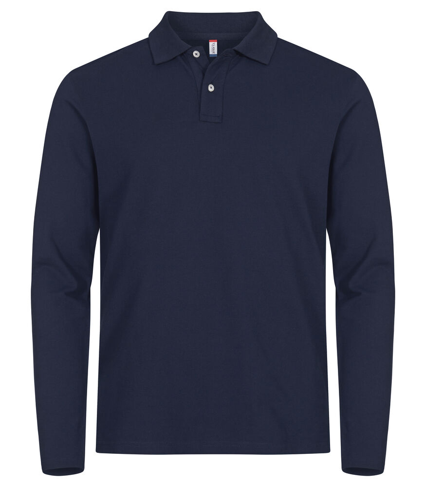 [028262-580-3] Clique Stretch premium LM herenpolo (XS, dark navy)