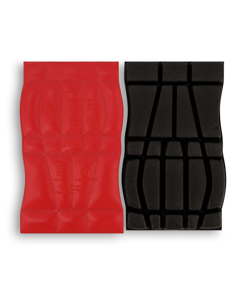 [25466] DASSY® Fides 25466 Gecertificeerde kniebeschermers (Type 2, level 1) Polyethyleen (ROOD/ZWART)