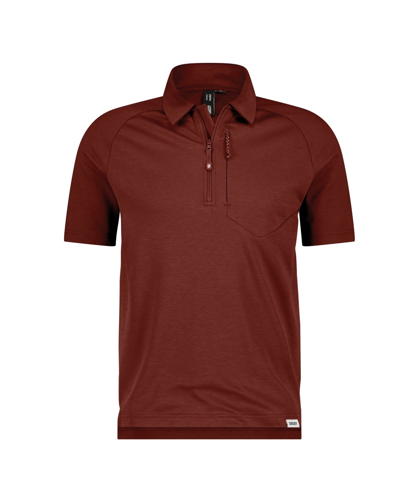 [7100673048B053800XS] DASSY Madidi Polo COPES48 (BAKSTEENROOD (538), XS)