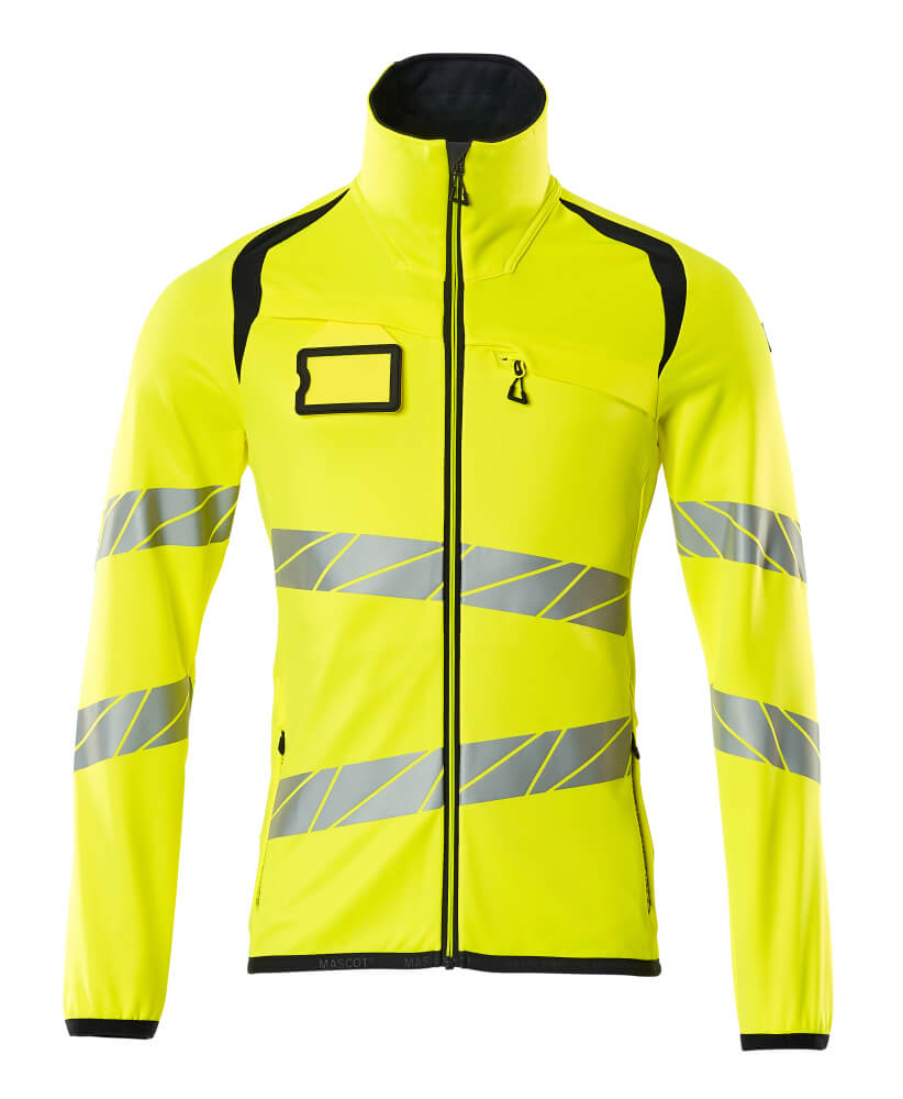 [19103-315-17010-S] MASCOT 19103 Fleecetrui met rits (hi-vis geel/donkermarine (17010), S)