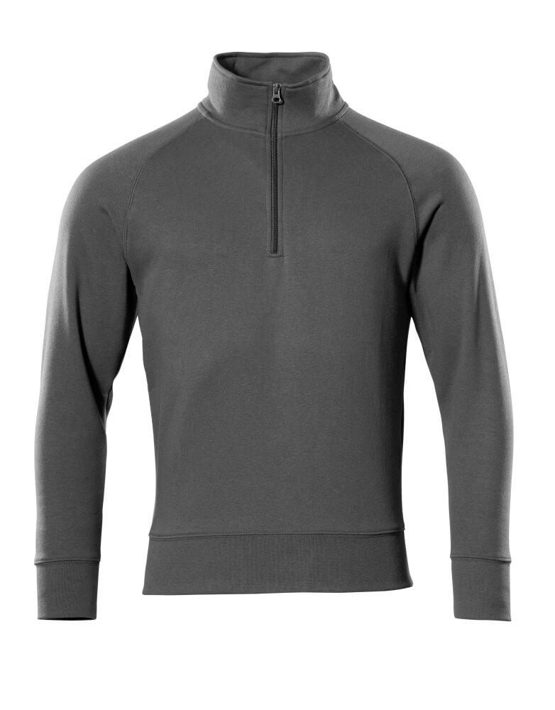 [50611-971-18-XS] MASCOT 50611 Sweatshirt met korte rits (donkerantraciet (18), XS)