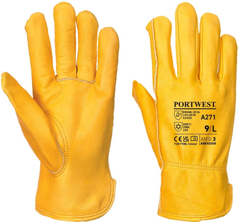 [A271TARL] Portwest A271 Lined Driver Glove (L)