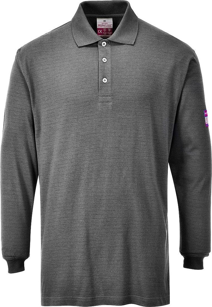 Portwest FR10 Flame Resistant Anti-Static Long Sleeve Polo Shirt