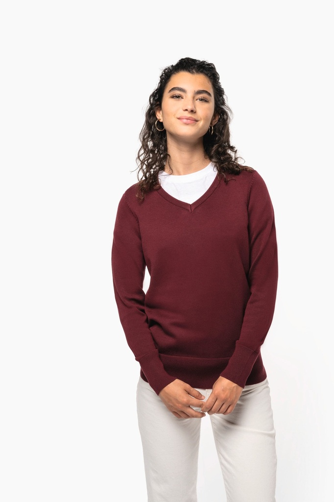 Kariban K966 Dames pullover met v-hals