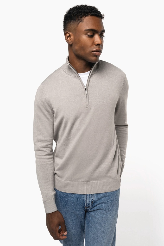 Kariban K970 Heren pullover met ritskraag