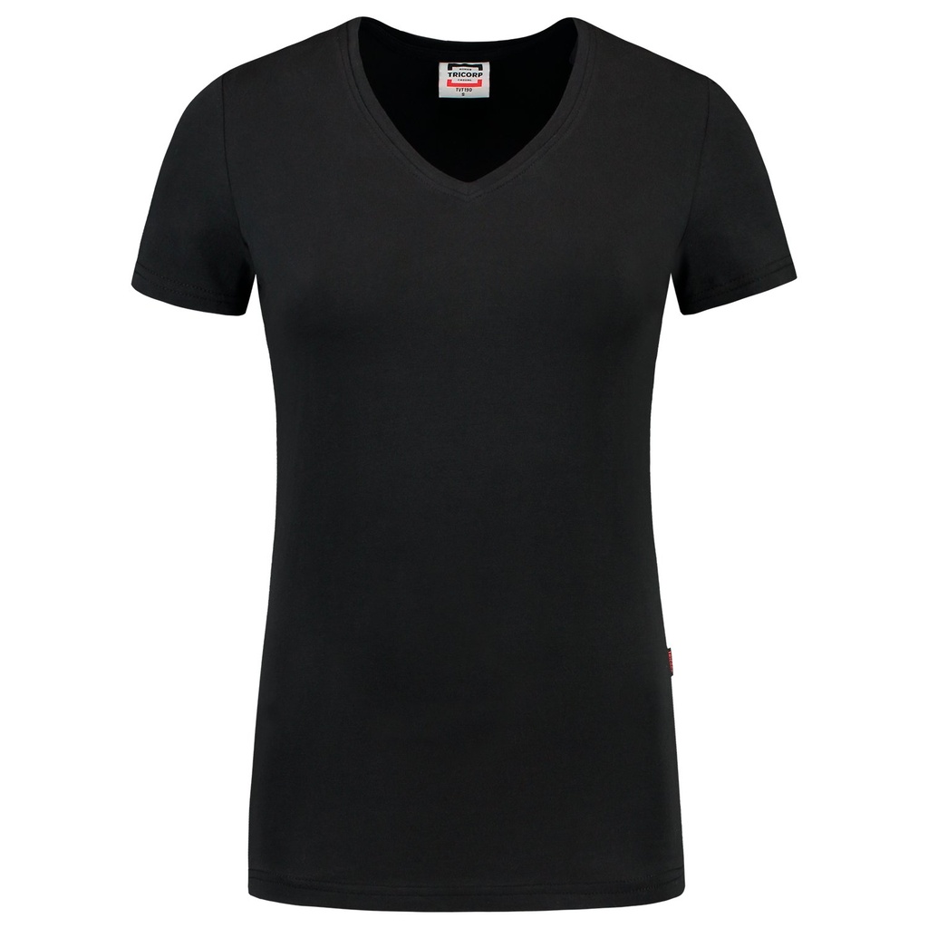 [8718326050822] Tricorp 101008 T-shirt V Hals Fitted Dames (Black, XS)