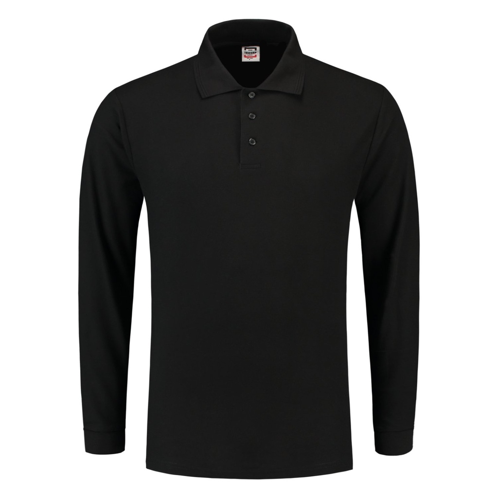 [8718326008151] Tricorp 201008 Poloshirt 100% Katoen Lange Mouw (Black, XS)