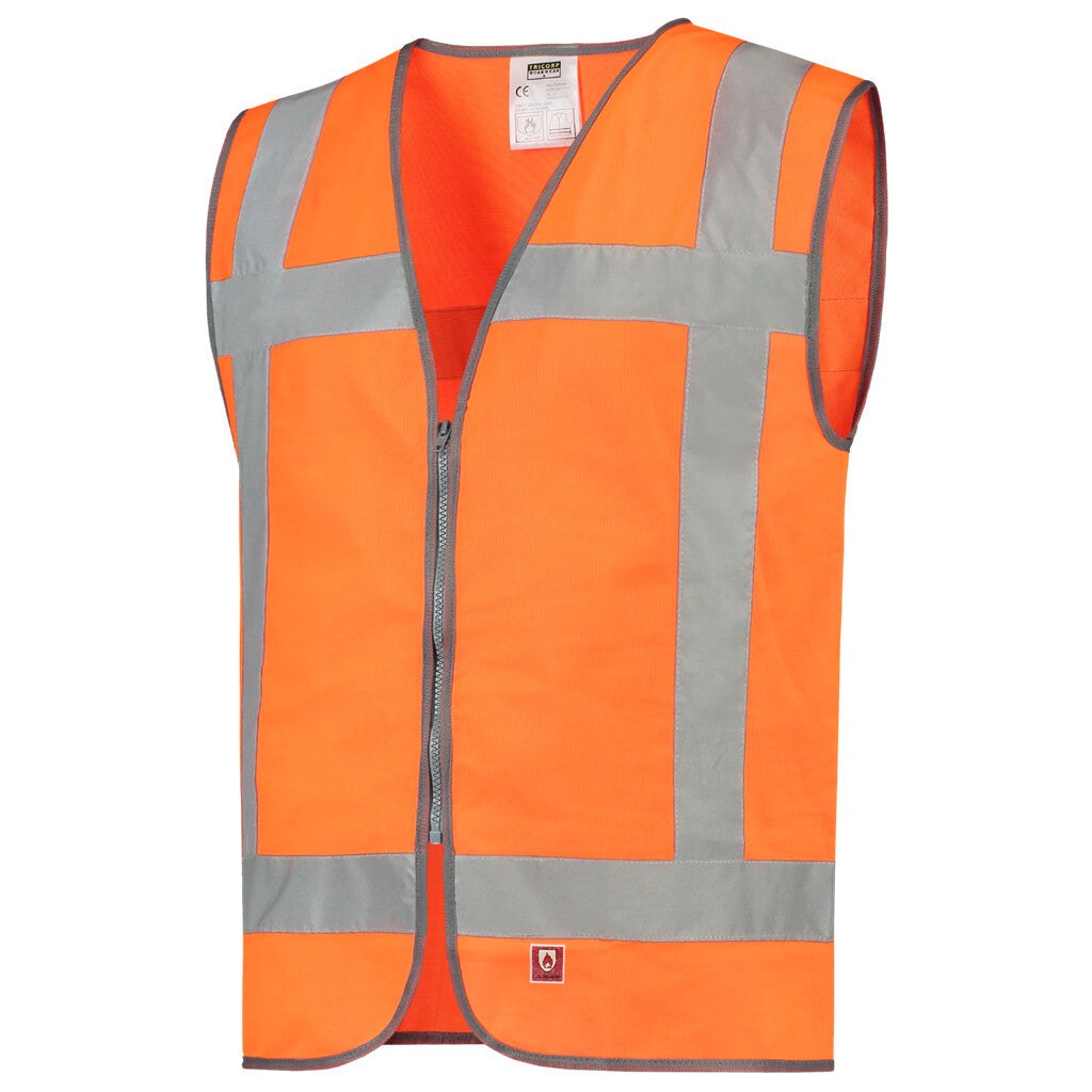[8718326109759] Tricorp 453017 Veiligheidsvest RWS Vlamvertragend (Fluororange, 5XL)