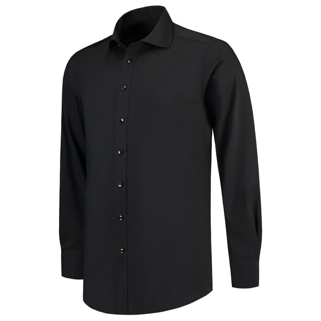 [8718326075931] Tricorp 705008 Overhemd Stretch Fitted (Black, 37/5)