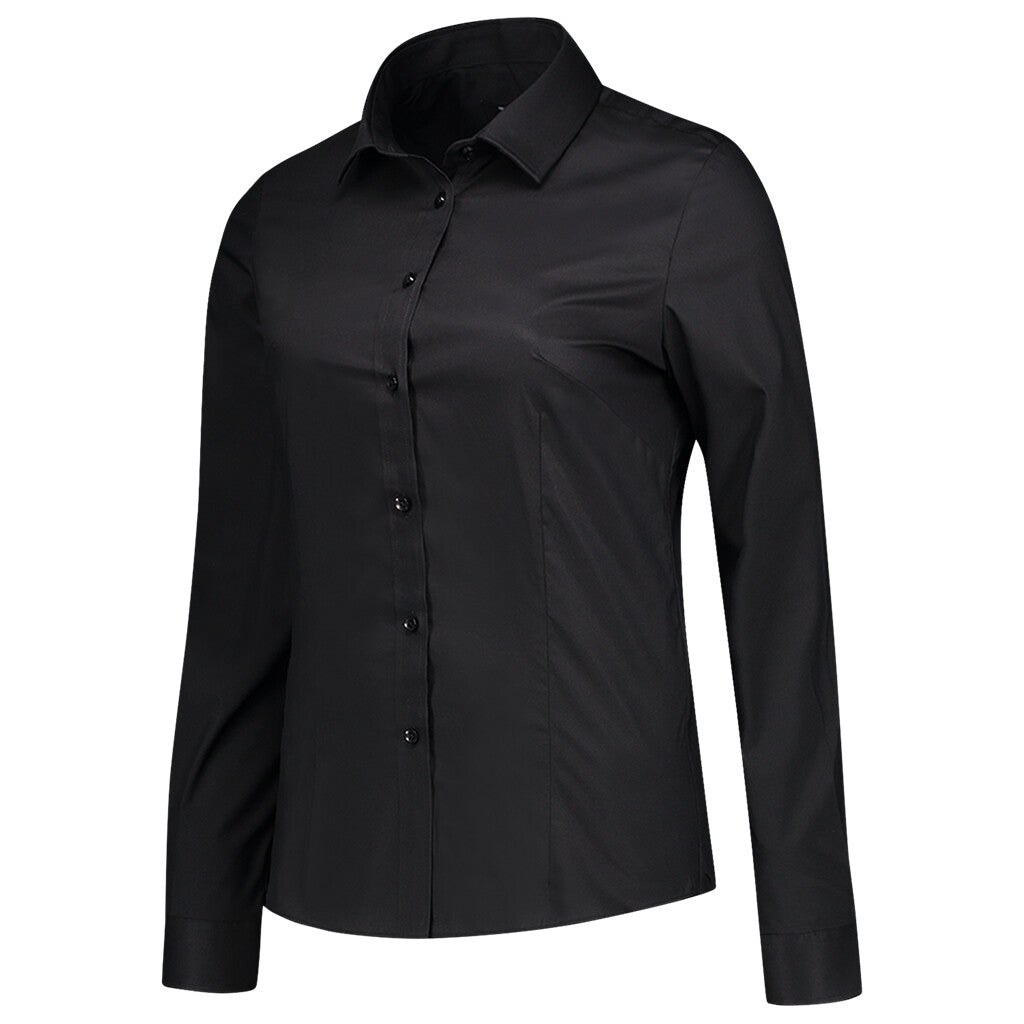 [8718326108936] Tricorp 705016 Blouse Stretch Fitted (Black, 32)