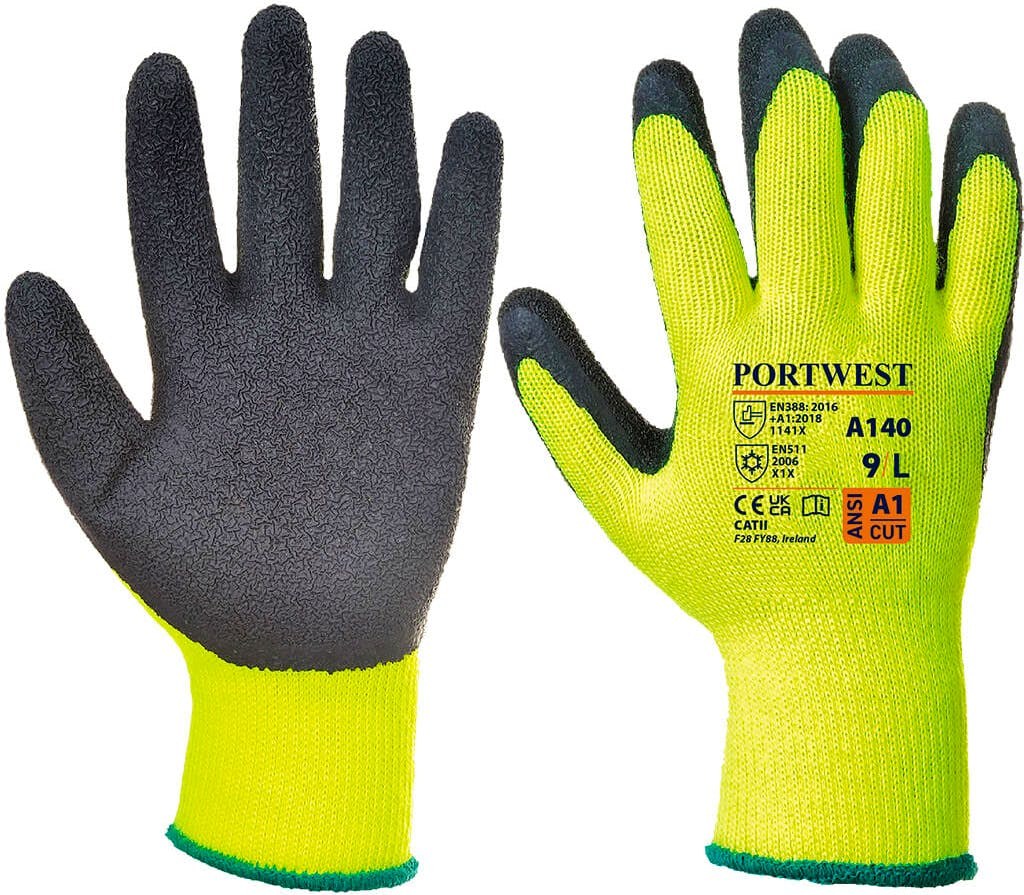 [A140BKRL] Portwest A140 Thermal Grip Glove - Latex