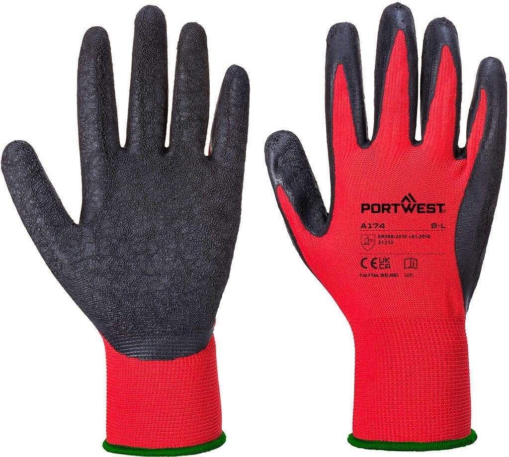 [A174R8RL] Portwest A174 Flex Grip Latex Glove