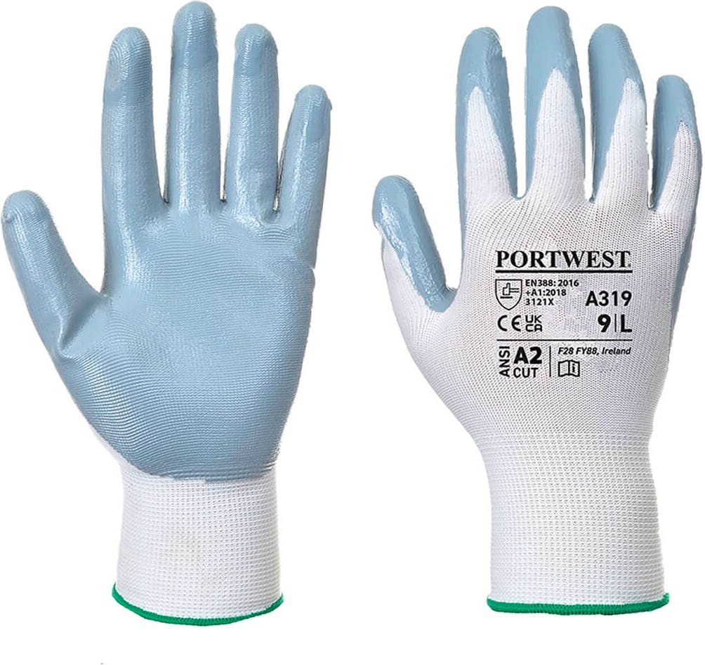 [A319GRWL] Portwest A319 Flexo Grip Nitrile Glove (Retail Pack)