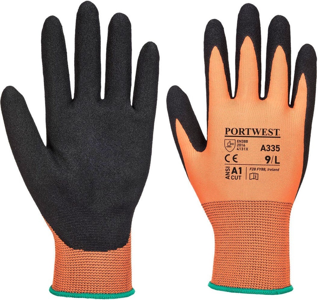 [A335K8RL] Portwest A335 Dermi-Grip NPR15 Nitrile Sandy Glove