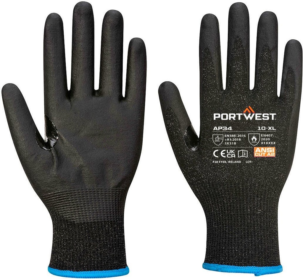 [AP34K8RL] Portwest AP34 LR15 Nitrile Foam Touchscreen Glove (Pk12)