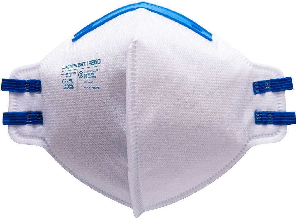 [P250WHR] Portwest P250 FFP2 Fold Flat Respirator (Pk20)