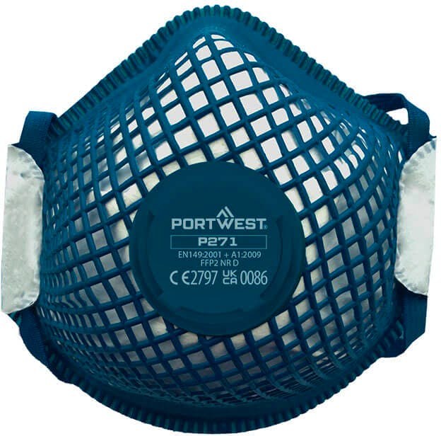 [P271WHR] Portwest P271 ERGONET FFP2 Valved Dolomite Respirator (Pk10)