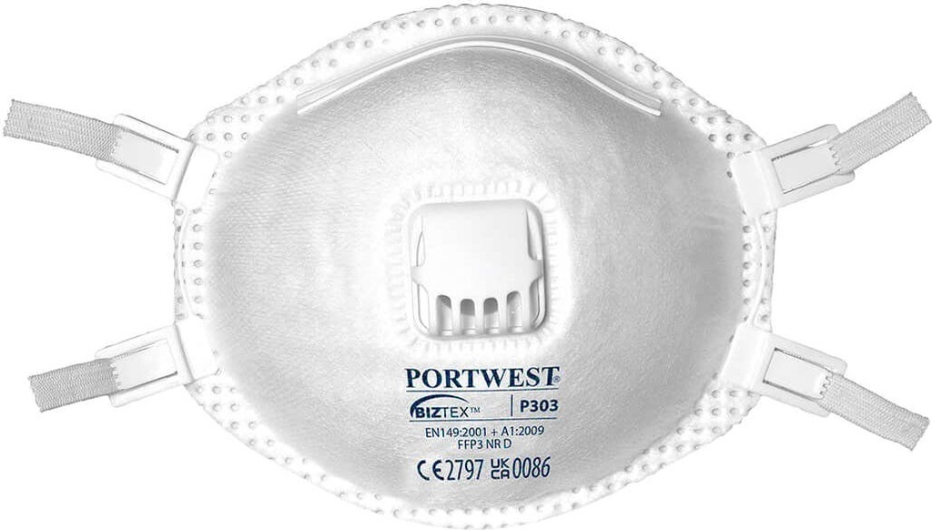[P303WHR] Portwest P303 FFP3 Valved Dolomite Respirator (Pk10)