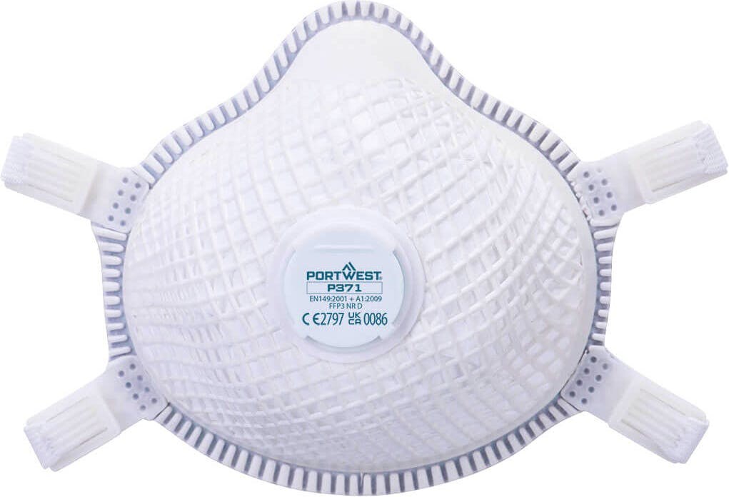 [P371WHR] Portwest P371 ERGONET FFP3 Valved Dolomite Respirator (Pk5)