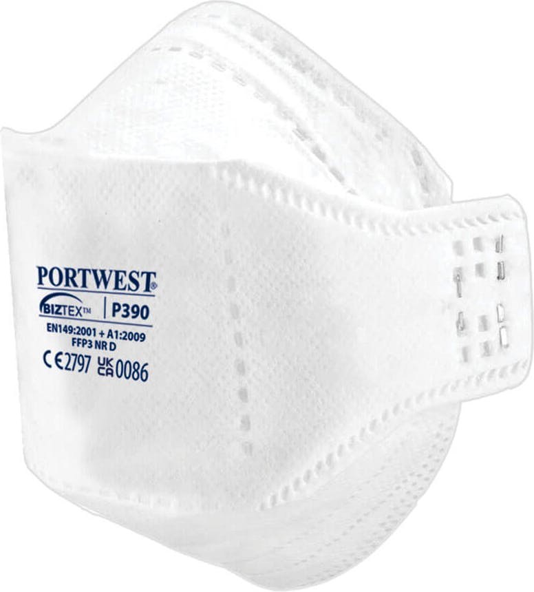 [P390WHR] Portwest P390 EAGLE FFP3 Dolomite Fold Flat Respirator (Pk20)