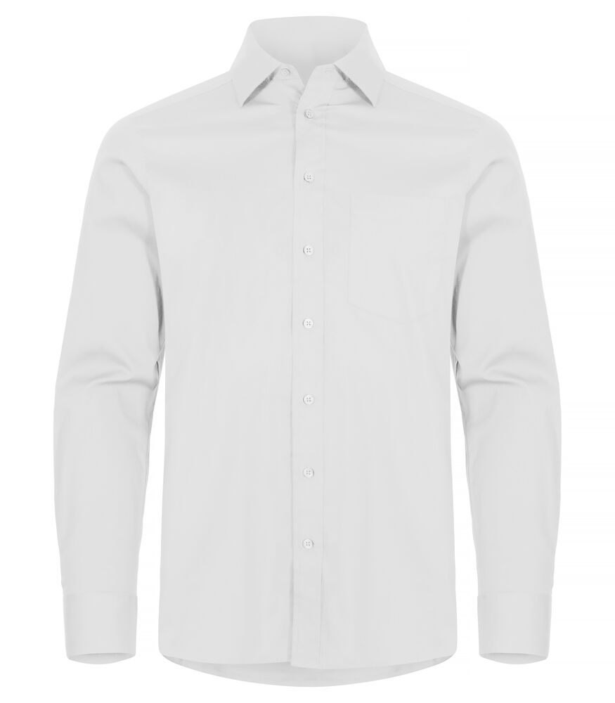 [027960-00-3] Clique 027960 Stretch Shirt L/S (wit (0), XS)