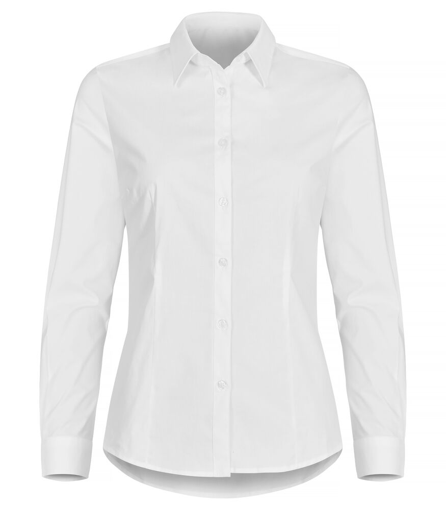 [027961-00-3] Clique 027961 Stretch Shirt L/S Women (wit (0), XS)