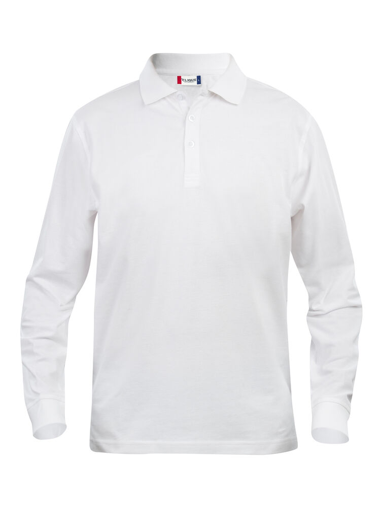 [028245-00-3] Clique 028245 Classic Lincoln L/S Polo (wit (0), XS)