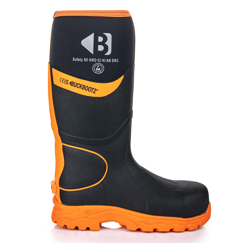 [561222] BuckBootz Laars BBZ8000 S5 Zwart/Oranje (37)