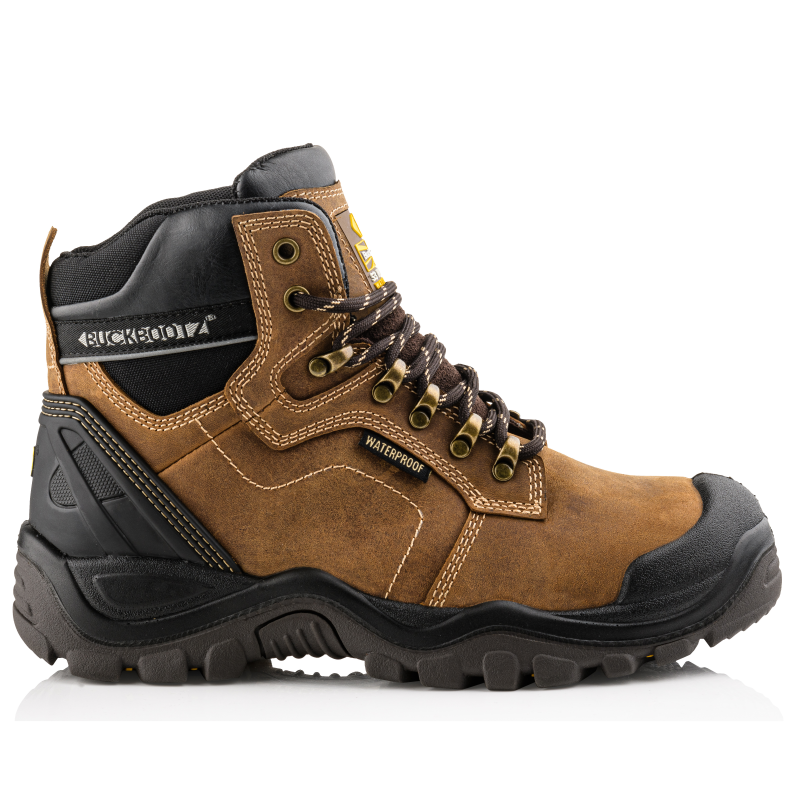 [311666] BuckBootz Schoen BSH009 Hoog S3 + KN (40, Bruin BSH009BR)