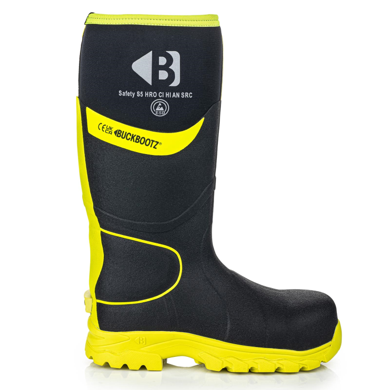 [564142] BuckBootz Laars BBZ8000 S5 Zwart/Geel (37)