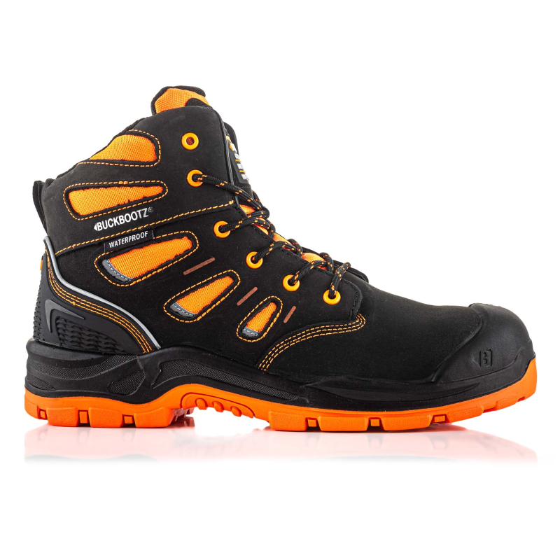 [915513] BuckBootz Schoen BVIZ2 Hoog S3 + KN Zwart/Oranje (40)