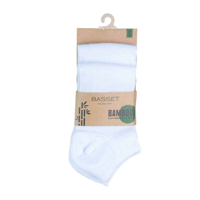 [583581] Bamboo Sneaker Sokken 2-pack 31010 (35, Wit)
